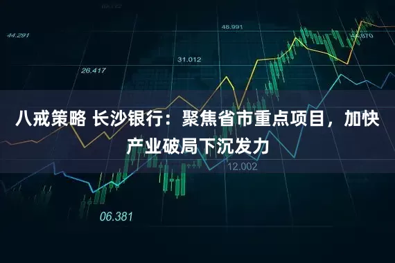 八戒策略 长沙银行：聚焦省市重点项目，加快产业破局下沉发力